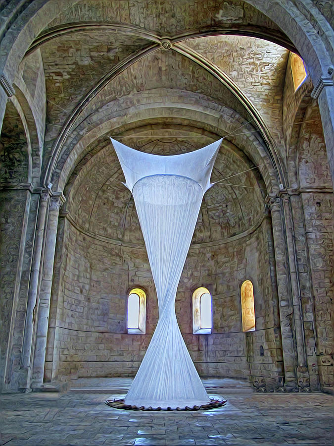Architecture Photograph - Soft Sculpture in a Monastery by Dave Mills