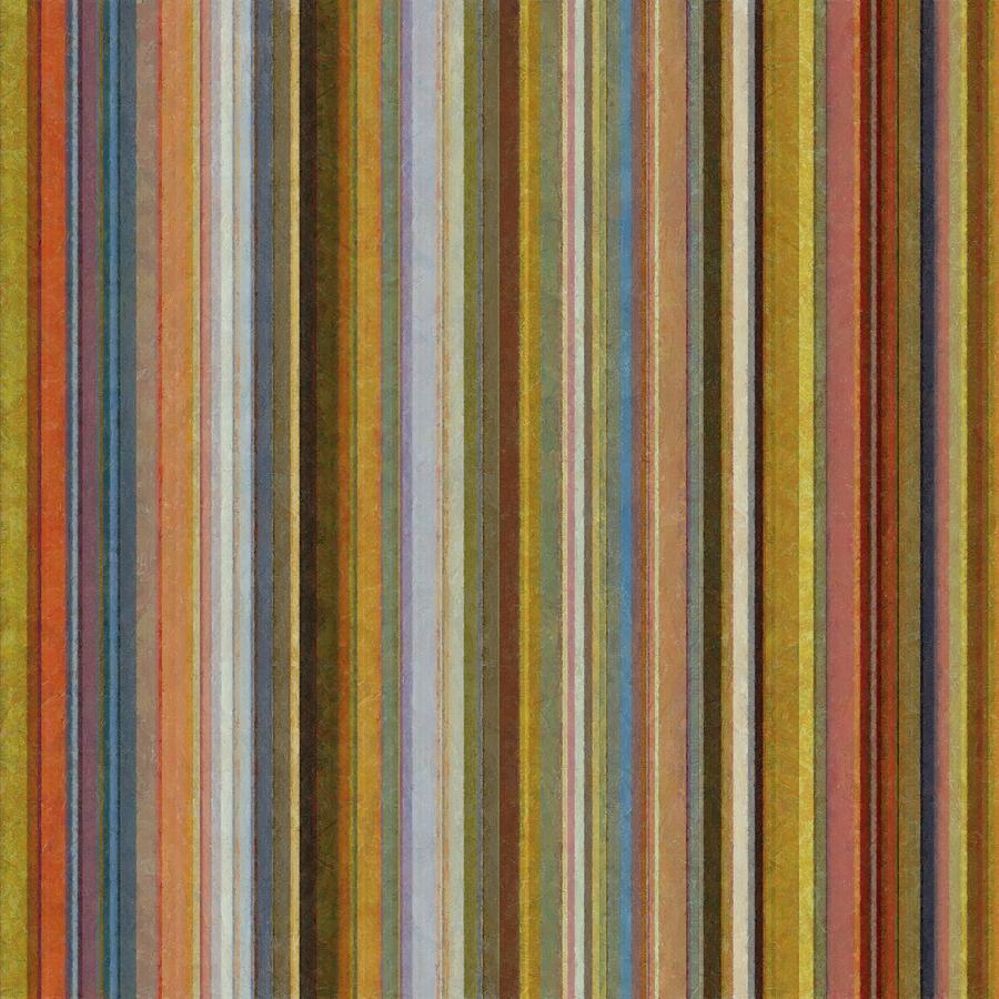 Abstract Digital Art - Soft Stripes ll by Michelle Calkins