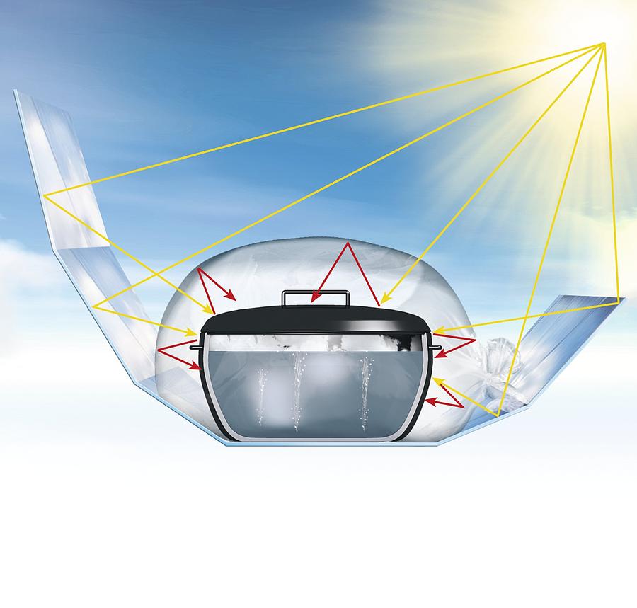 Device Photograph - Solar Cooking Device, Artwork by Claus Lunau