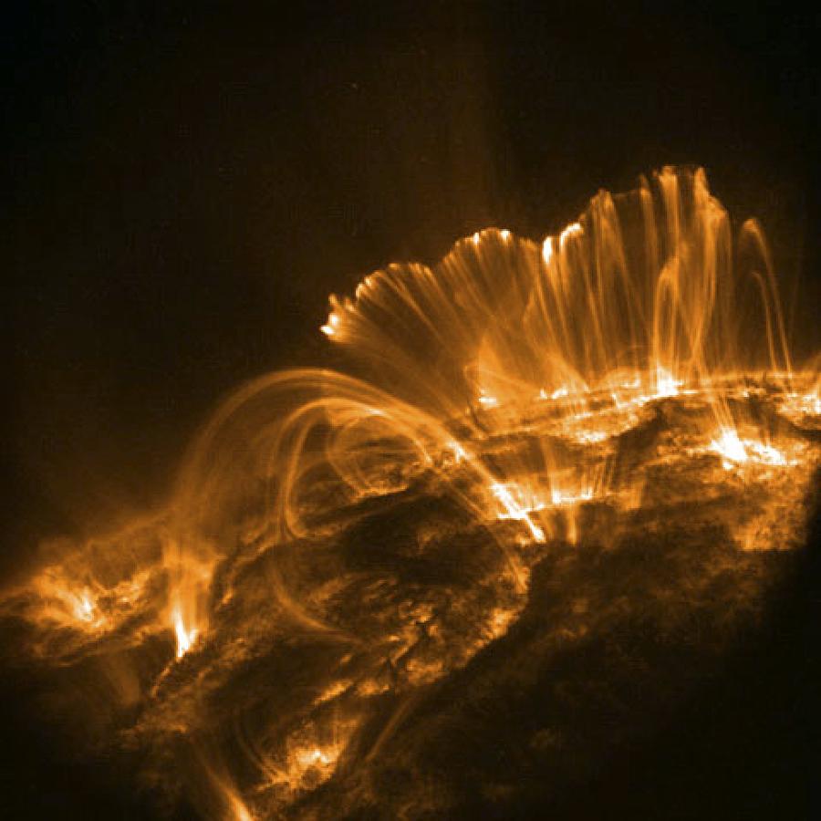 Solar Coronal Loops, Trace Image Photograph by Lmsalstanford Univnasa ...