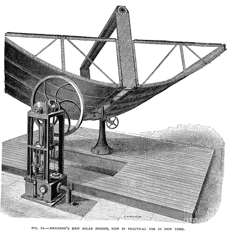 1884 Photograph - Solar Engine, 1884 by Granger