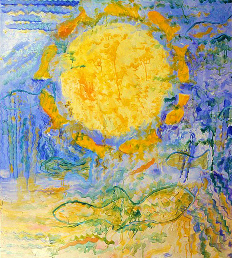Solar Fish Painting by Nancy Wait