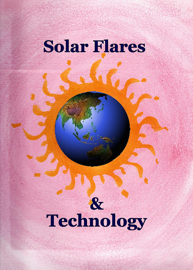 Solar Flares and Technology Painting by AHONU Aingeal Rose