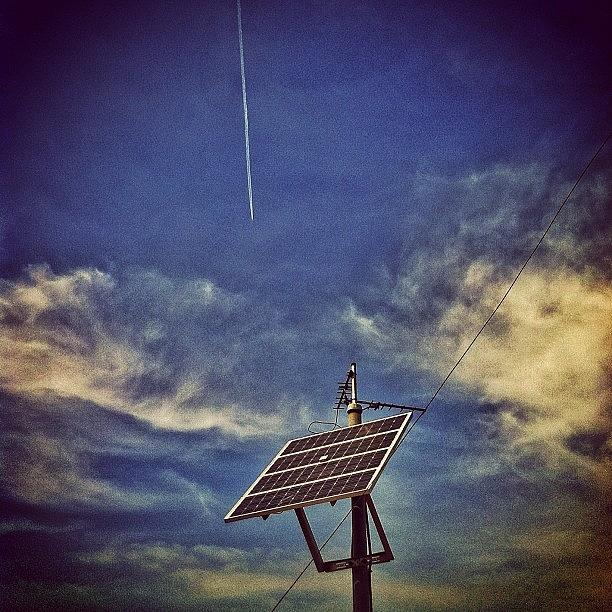 Nature Photograph - Solar Power. #urban #sky #clouds by Loghan Call