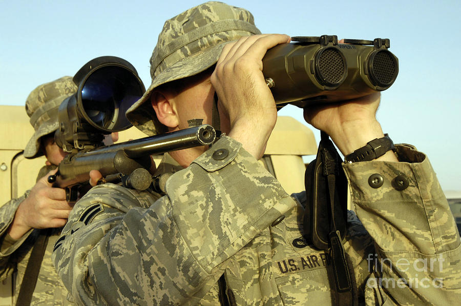 Soldiers Demonstrate A Buddy Sniper Photograph by Stocktrek Images