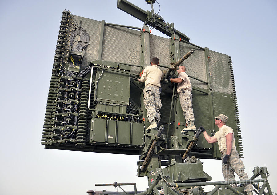 Soldiers Set Up A Tps-75 Radar Photograph By Stocktrek Images