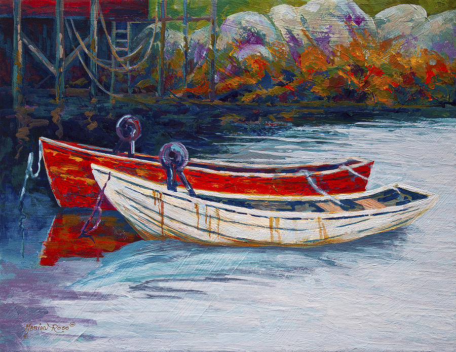 Boat Painting - Solid Foundation by Marion Rose