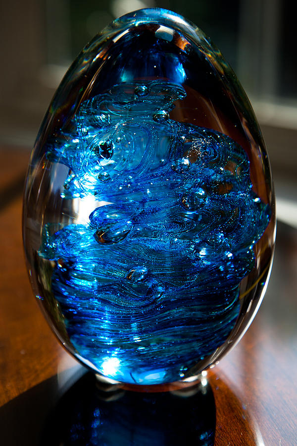 Solid Glass Sculpture E7 Glass Art by David Patterson