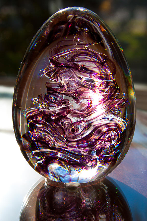 Solid Glass Sculpture E8 The Perfect Valentines Gift Photograph by David Patterson