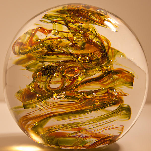 Solid Glass Sculpture R11 Glass Art by David Patterson