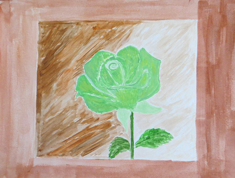Solitary Rose Painting by Sonali Gangane