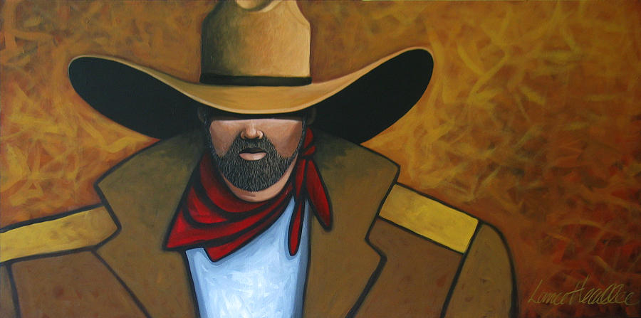 Contemporary Painting - Solo Cowboy by Lance Headlee