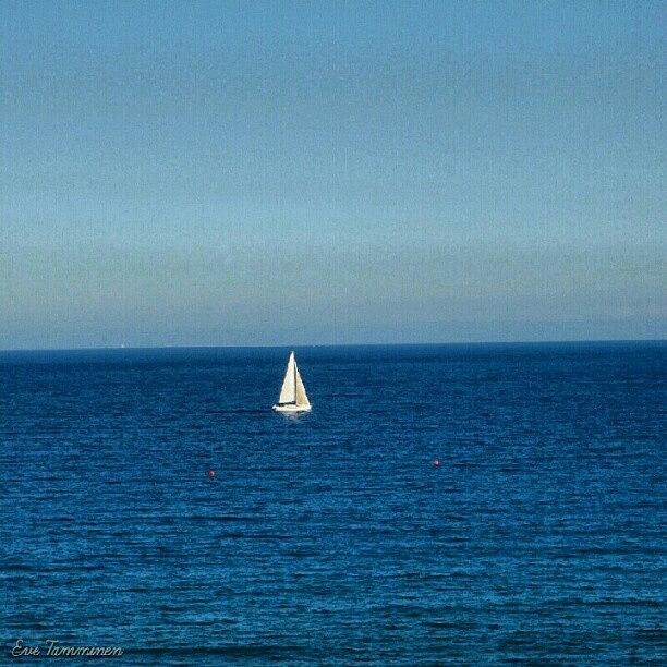 Summer Photograph - Solo In Mare/alone At Sea. #ocean #sea by Eve Tamminen