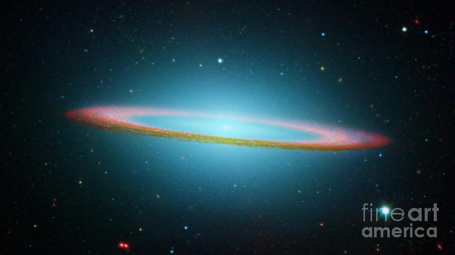 Space Photograph - Sombrero Galaxy M104, Ir Image by NASA Science Source