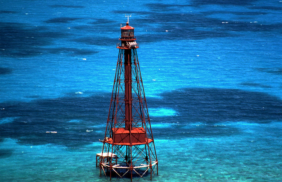 Sombrero Key Lighthouse Photograph by Skip Willits