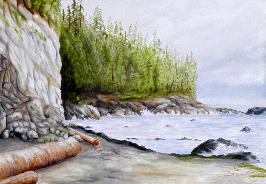Sombrio Beach Painting by Ida Eriksen