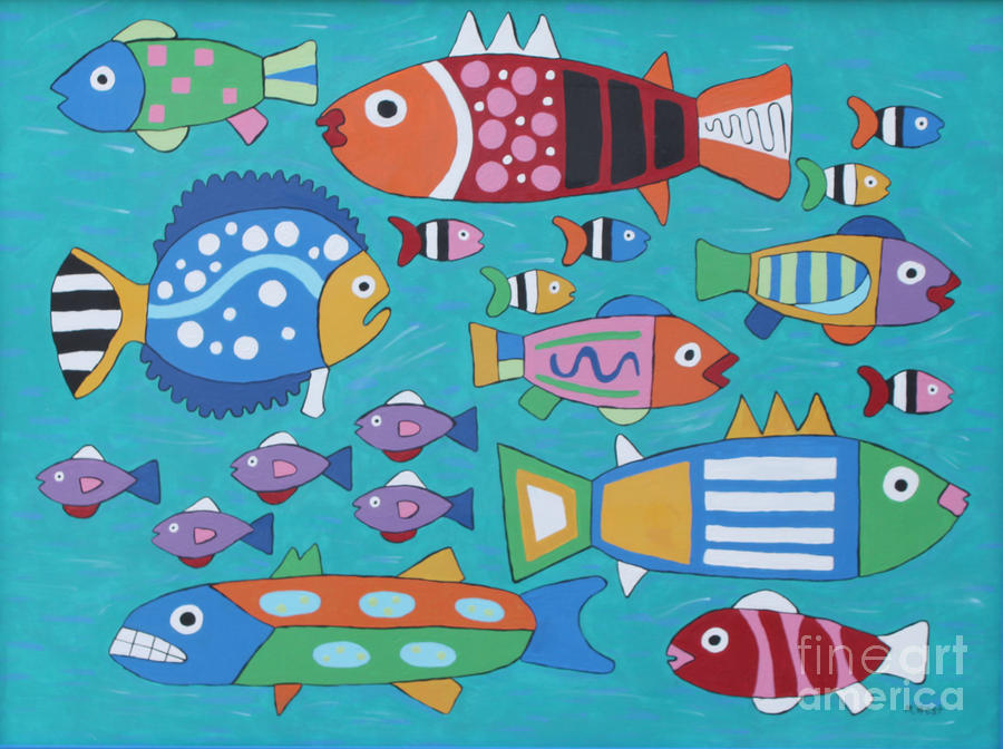 Something's Fishy Painting by Marilyn West - Fine Art America