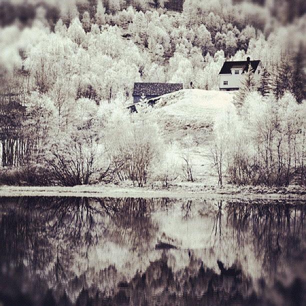 Mountain Photograph - Somewhere In Norway. Infrared by Magda Nowacka