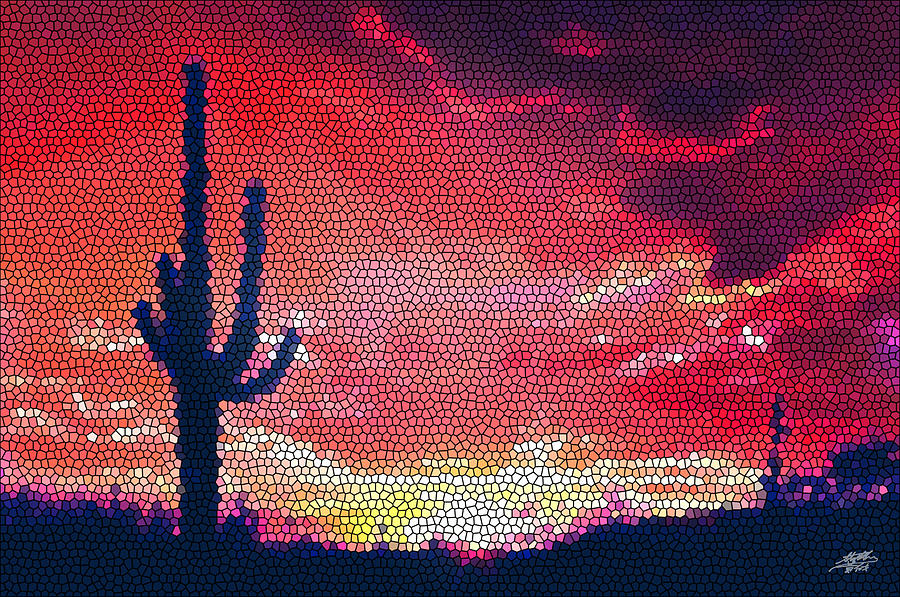 Sunset Digital Art - Sonoran Sunrise by Steve Huang