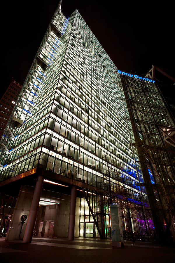 Sony Center at Night Photograph by Mike Reid - Fine Art America