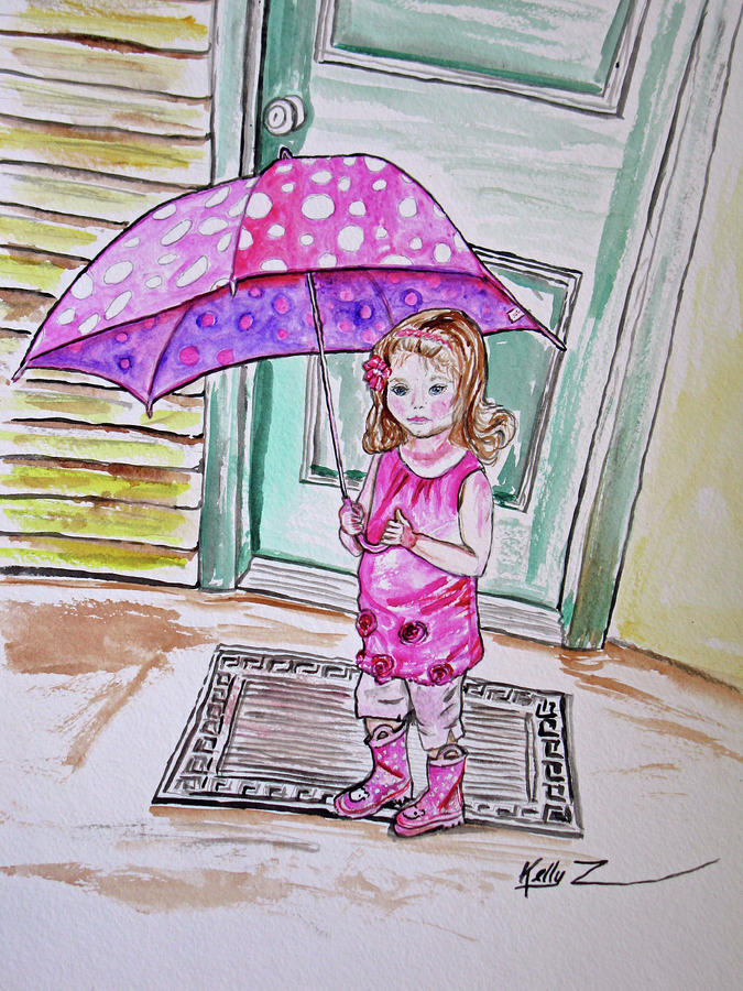 Sophia Pretty in Pink Painting by Kelly Smith