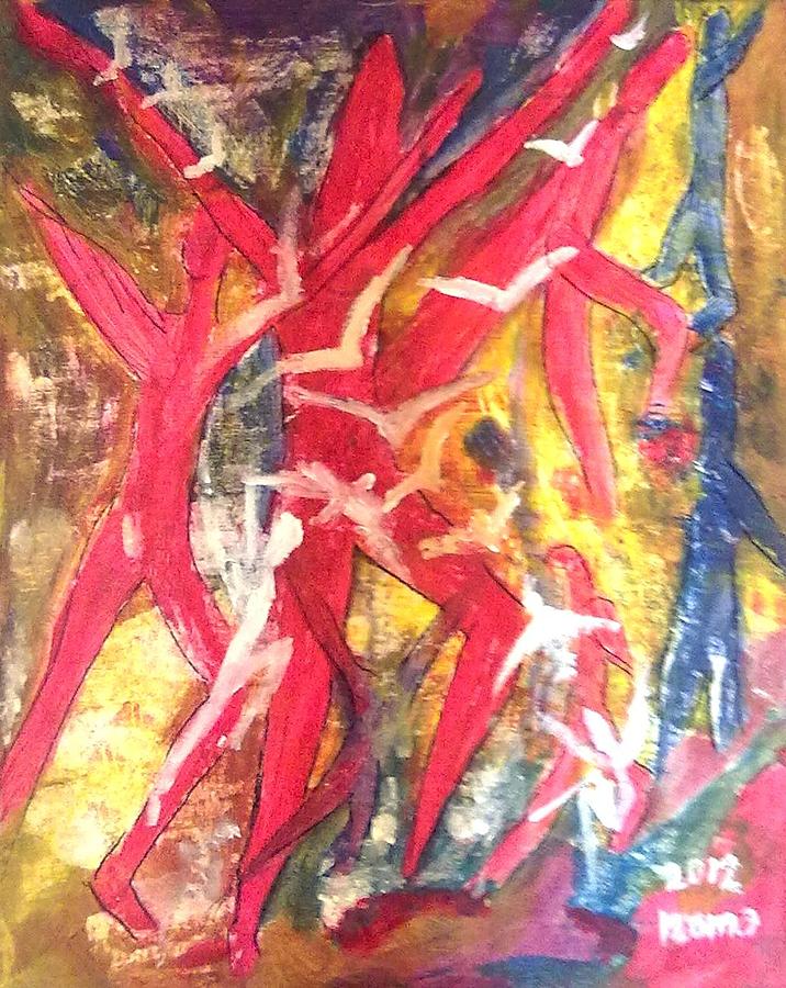 Soul Dance 1 .. Flight Painting by Rooma Mehra