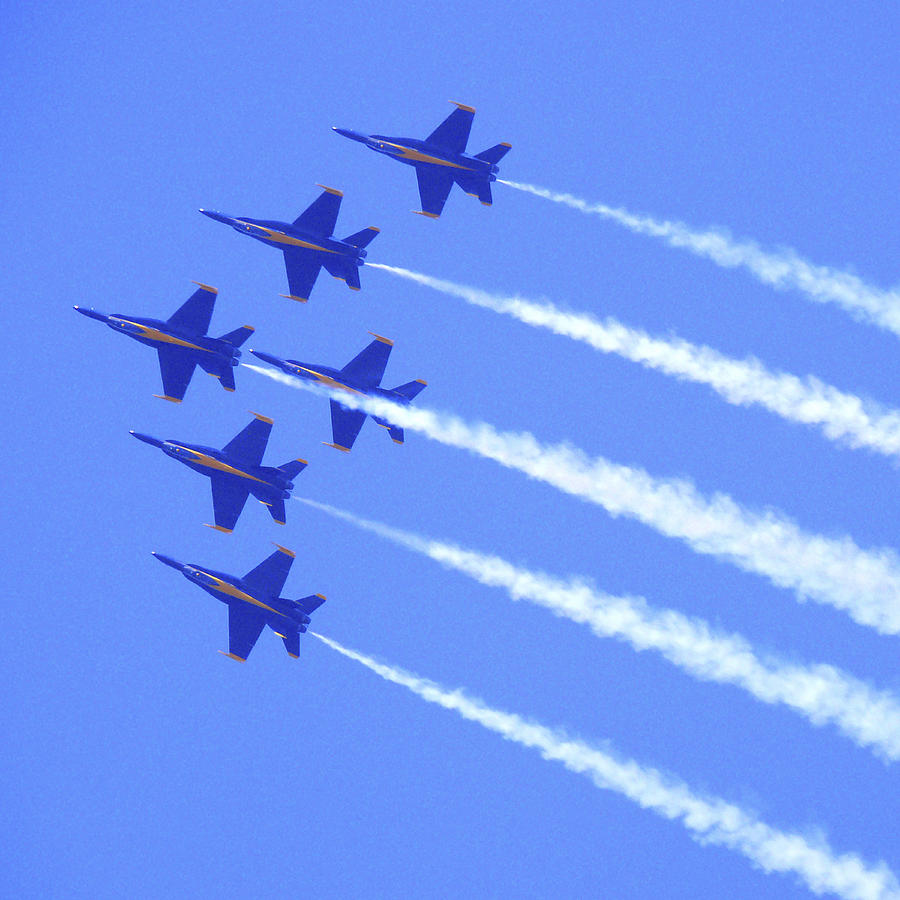 Souring with the Blue Angels Photograph by Mike McGlothlen