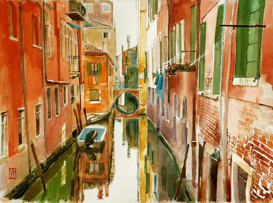 Venice Painting - Sous quel pont-Venice by Yves Pothier