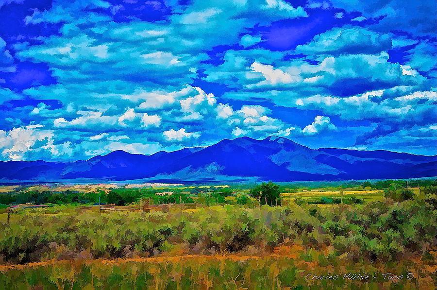 South Mesa Digital Art by Charles Muhle