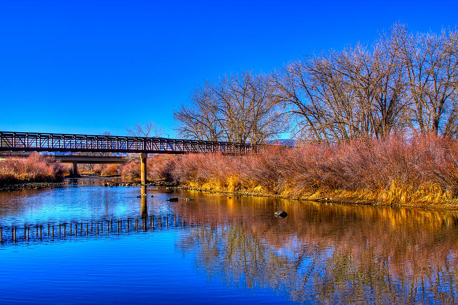 South Platte Bridge Reflected Photograph by David Patterson