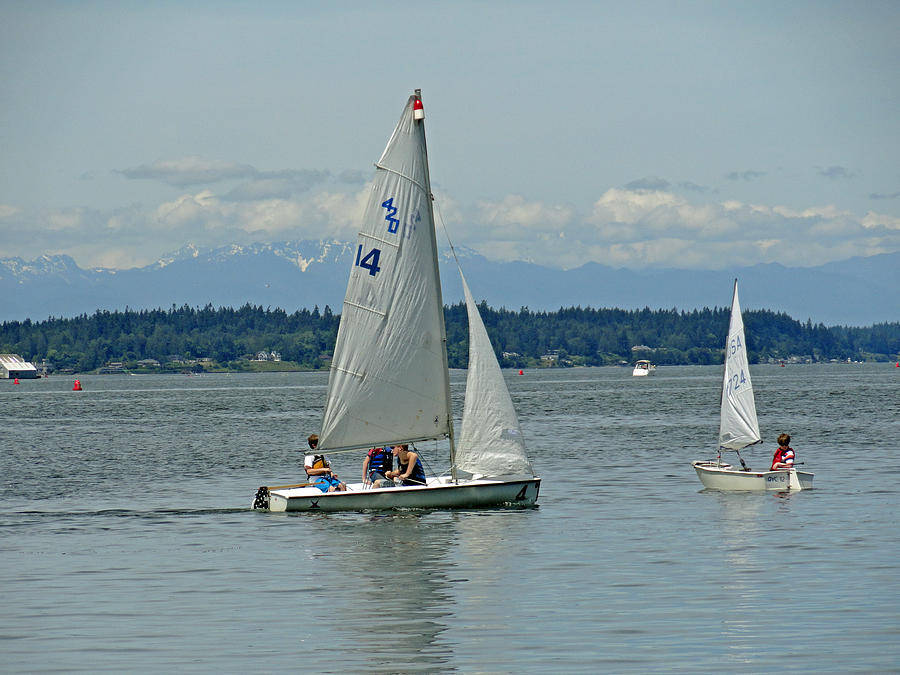 South Puget Sound Sailing Photograph by Robert Meyers-Lussier