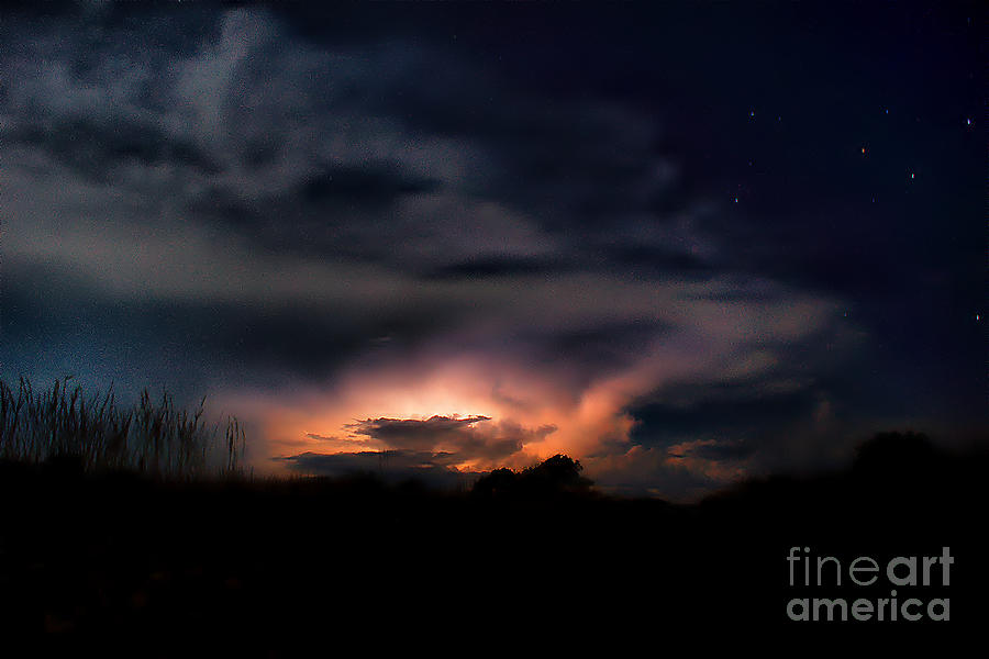 Southern Cross and night thunderstorm Photograph by Mareko Marciniak