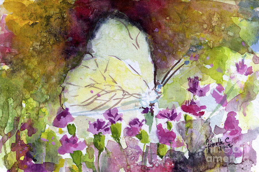 Southern White Butterfly Painting by Ginette Callaway