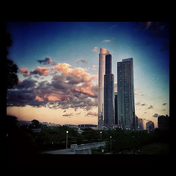 Chicago Photograph - Southloop Sunset #southloop #chicago by Kristine Tague