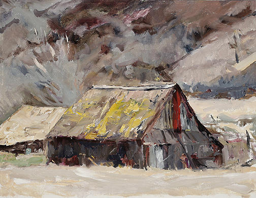 Southwest Art Barn Painting by Joyce Snyder