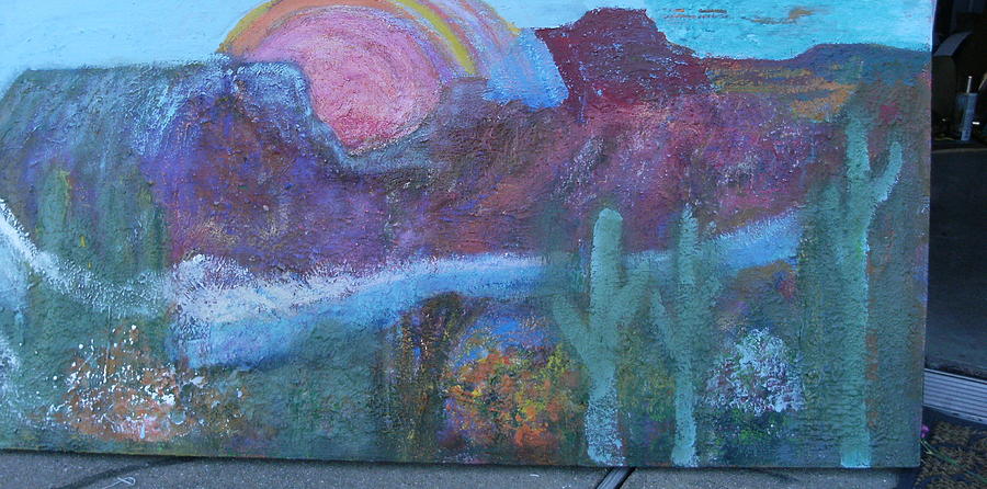 Unfinished Painting - Southwest Painting Unfinished by Anne-Elizabeth Whiteway