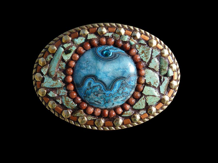 mosaic belt buckles