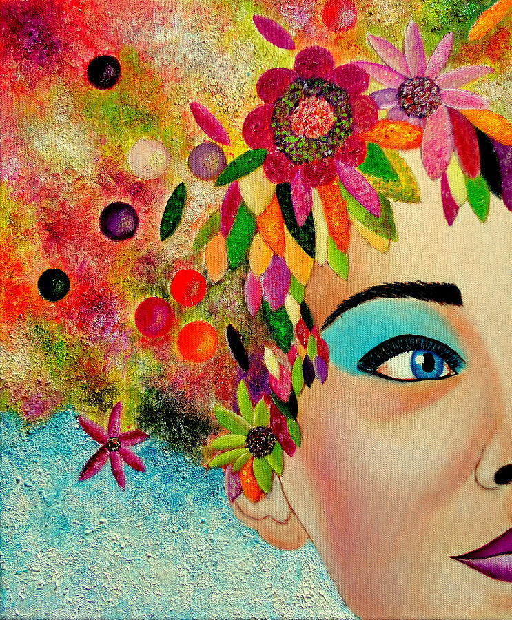 Soy La Primavera-1 Painting by Carmen Junyent - Fine Art America