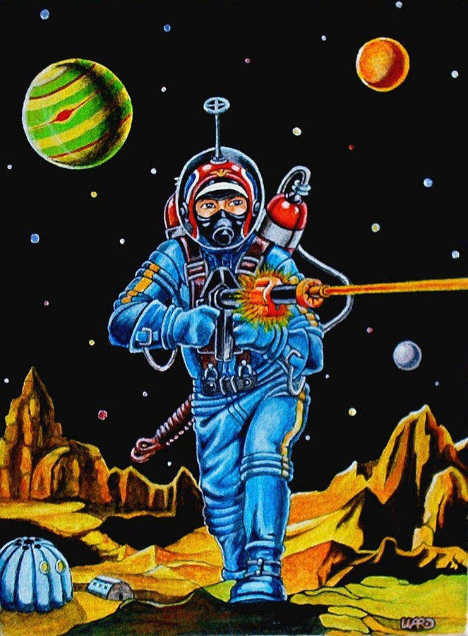 Spaceman Painting by George Bryan Ward - Pixels