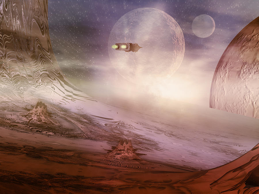 Science Fiction Digital Art - Space Exploration by Carol and Mike Werner