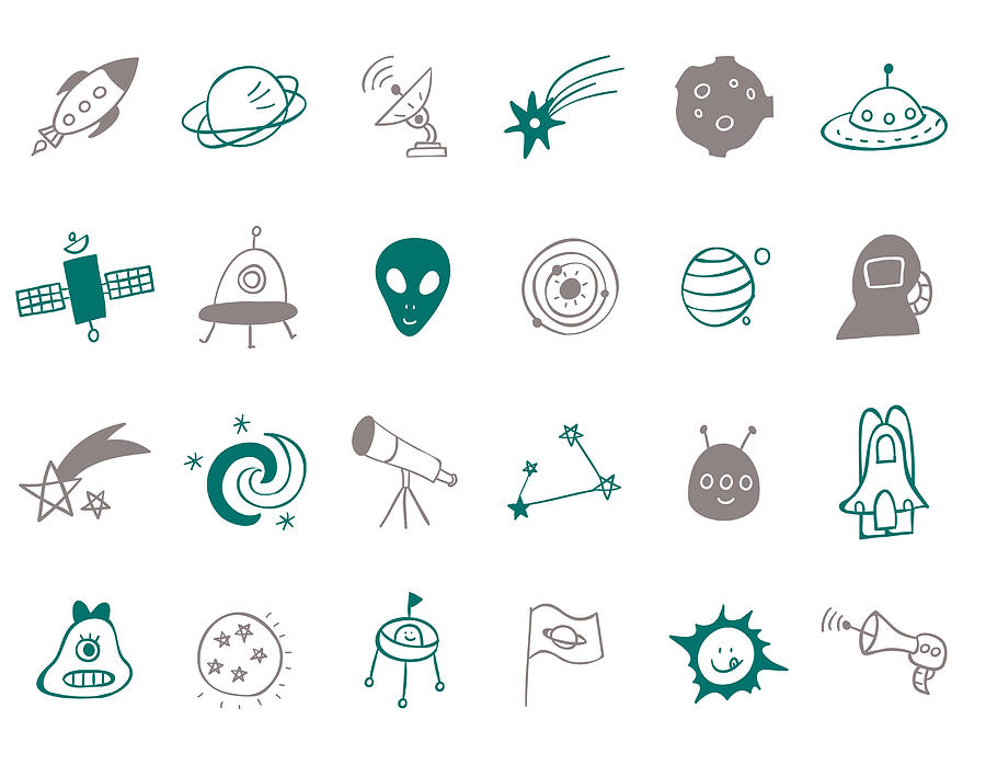 Space Icon Set Digital Art by Eastnine Inc. Space Icon Set Digital Art by Eastnine Inc.