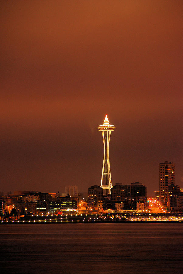 Space Photograph - Space Needle Morning by Michael Merry