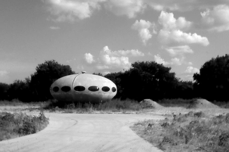 Space Ship On Hwy 267 Digital Art by Carrie OBrien Sibley