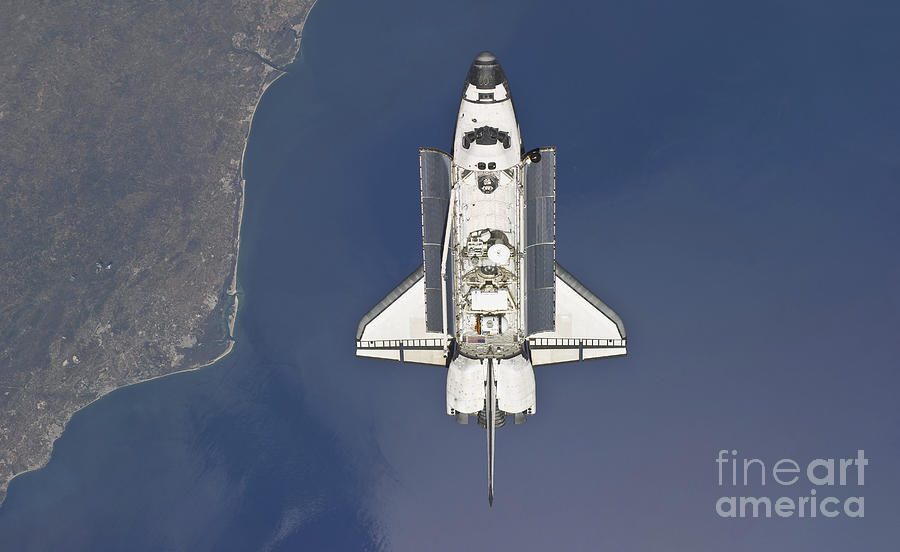 Space Shuttle Atlantis Backdropped Photograph by Stocktrek Images