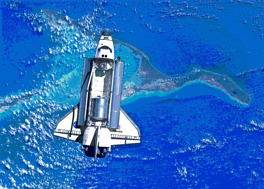 Space Shuttle Atlantis Docking Photograph by Padre Art