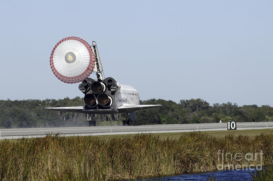 Space Shuttle Atlantis Unfurls Its Drag Photograph by Stocktrek Images