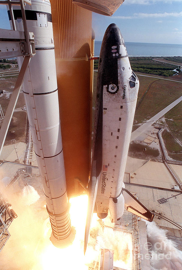 Space Shuttle Columbia As It Lifts Photograph by Stocktrek Images