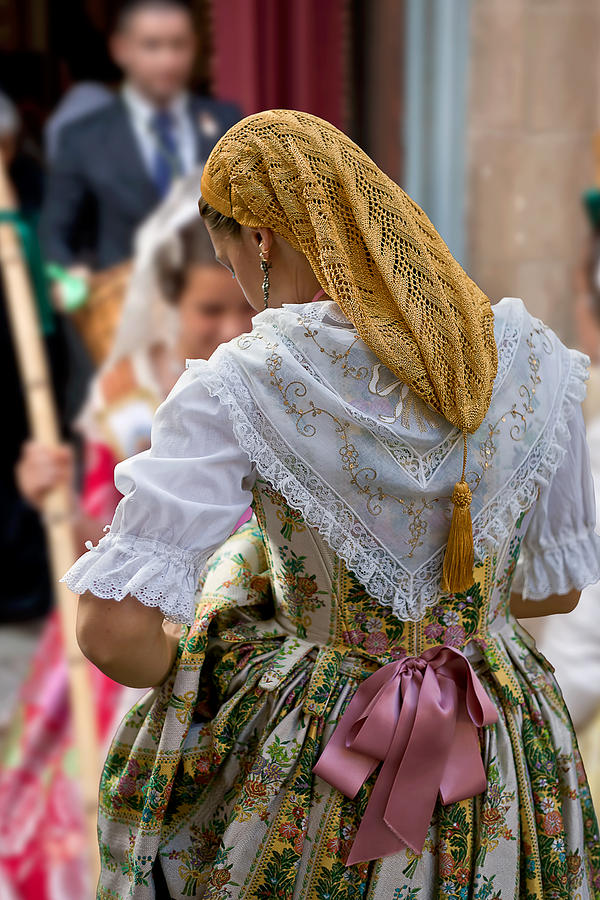Spain. Valencian woman in traditional dress Photograph by Juan Carlos Ferro Duque