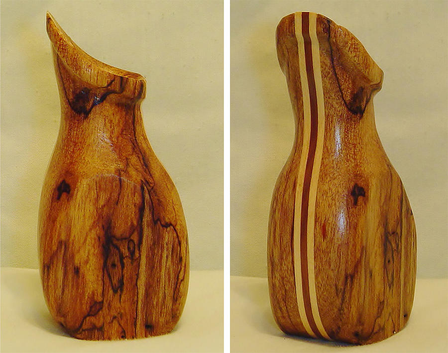 spalted avocado wood vase sculpture by russell ellingsworth