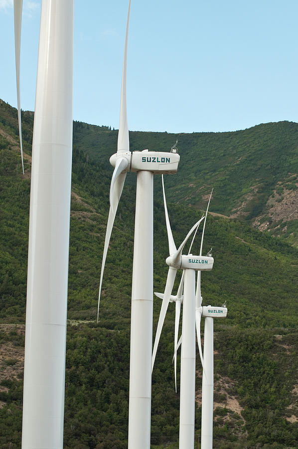 Spanish Forks Gap wind farm Photograph by Daniel Hebard